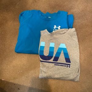 Under Armor long sleeve shirts.